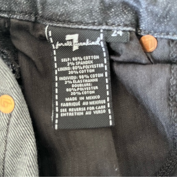 Denim Skirt Mini Dark Grey Faded Wash size 24 - Picture 3 of 5